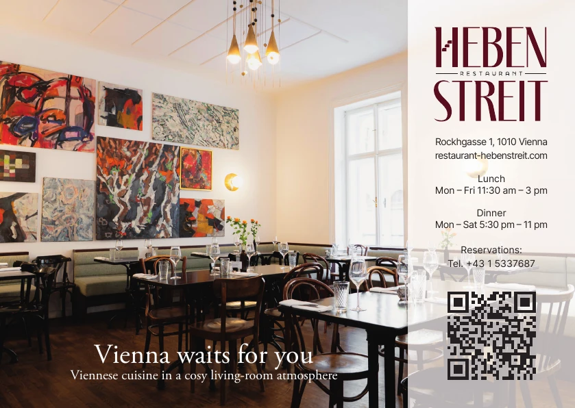 Empfehlungskarte für Restaurant Hebenstreit